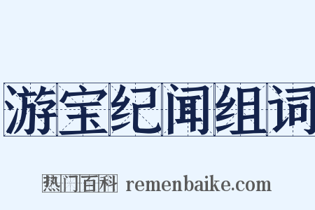 游宝纪闻组词是什么意思的图片